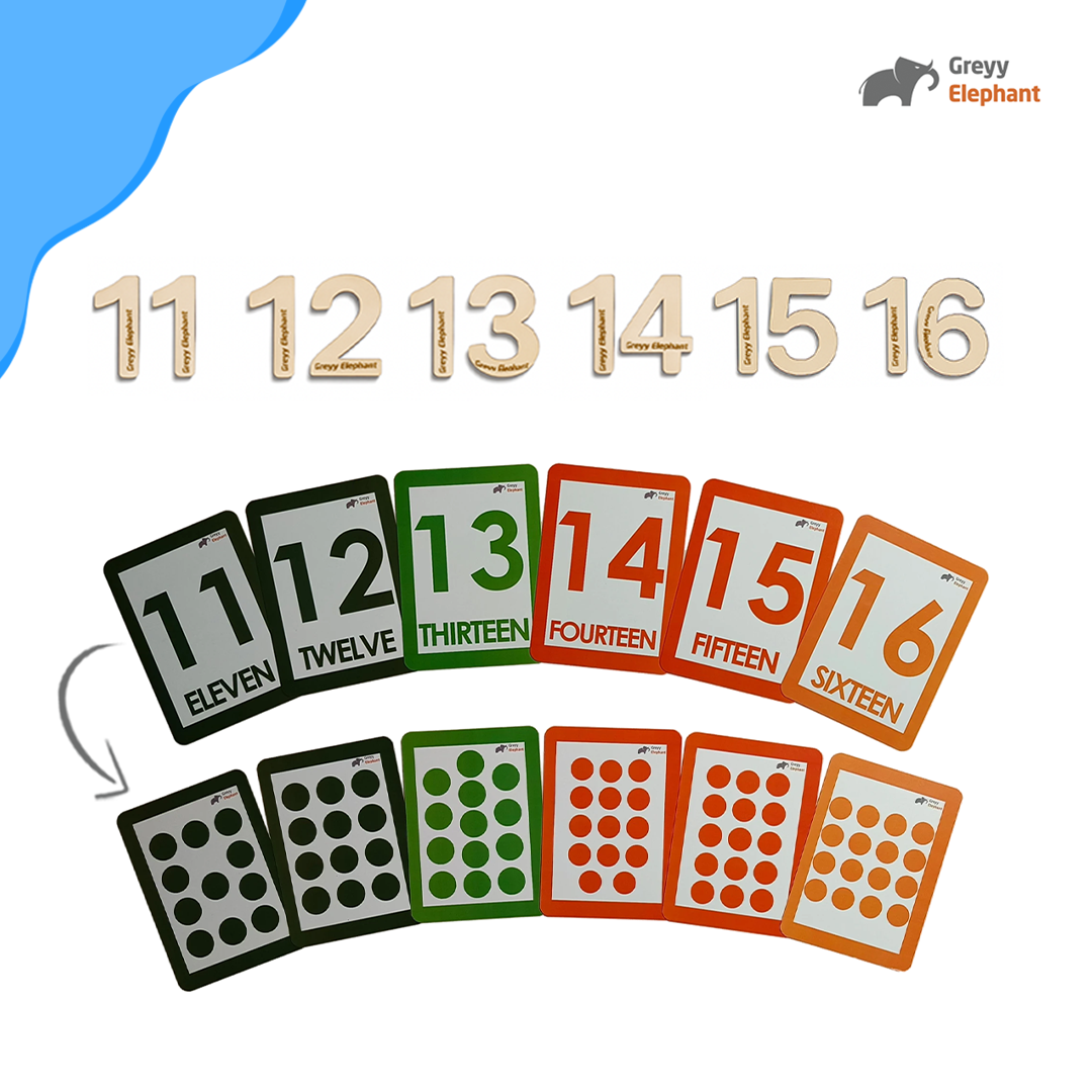 Number Flashcards with MDF (11-20)