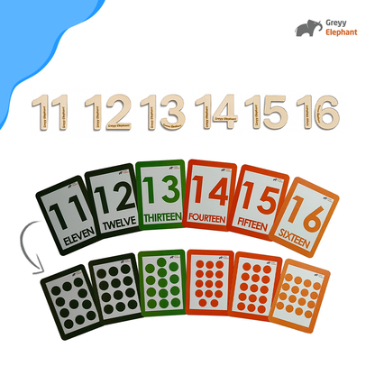 Number Flashcards with MDF (11-20)