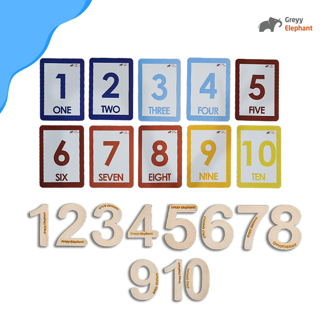 Number Flashcards with MDF (1-10)