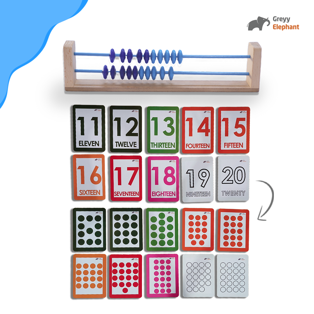 Ganit Rack and Number Flashcards (11-20) Combo