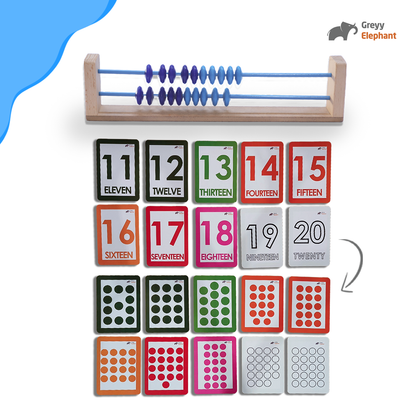 Ganit Rack and Number Flashcards (11-20) Combo