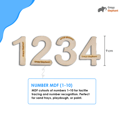 Number Flashcards with MDF (1-10)