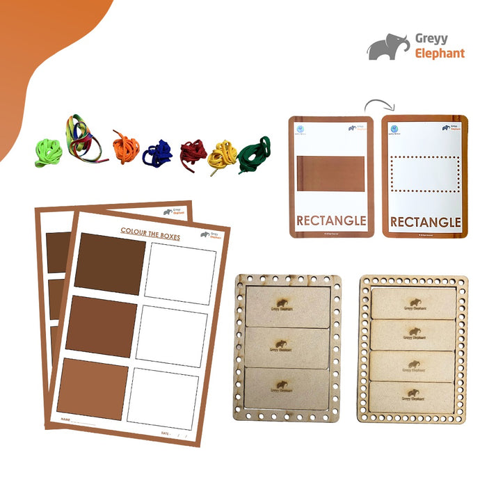 Image showcasing Complex Lacing Combo – Greyy Elephant Learning Box