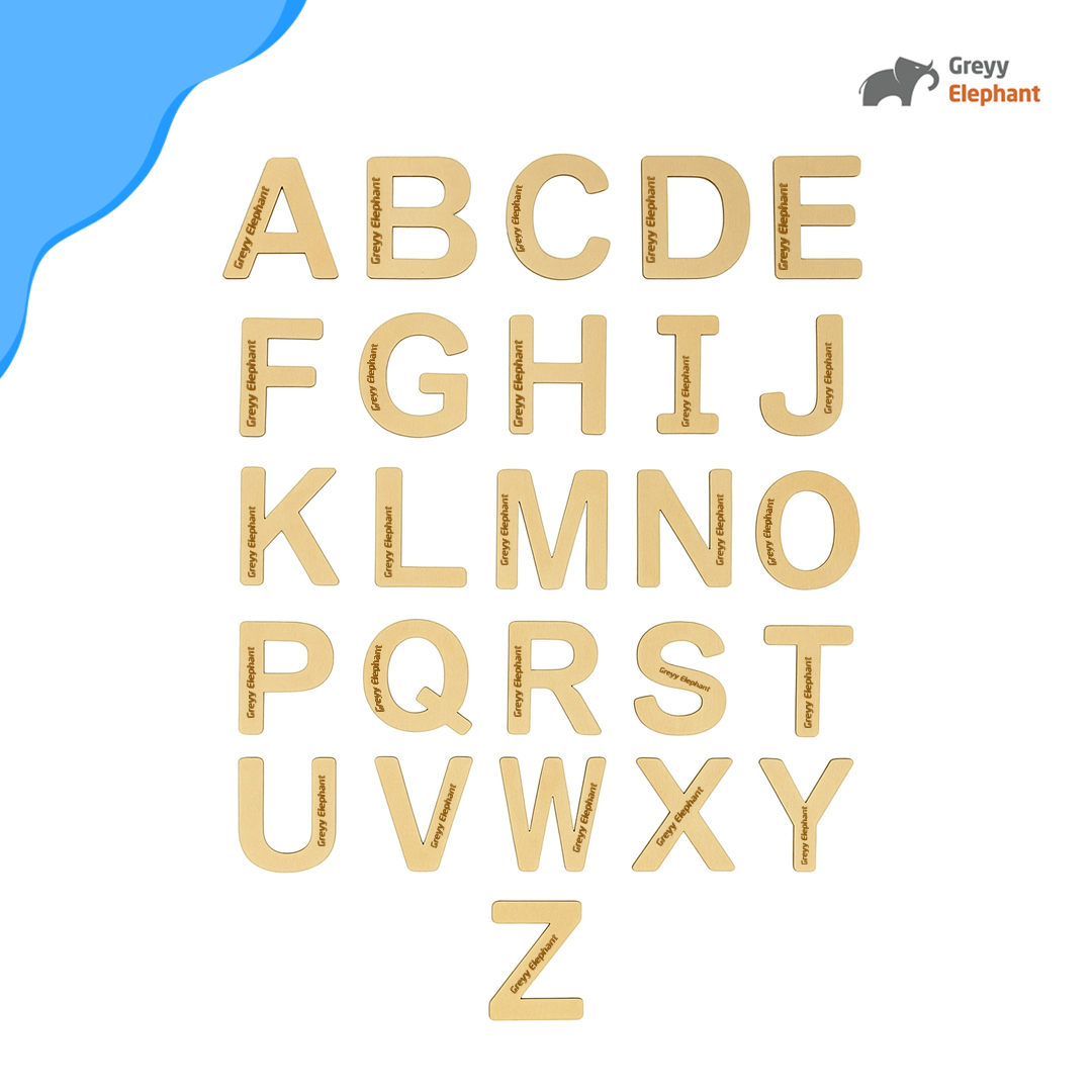Uppercase Alphabet Letters MDF Cutouts
